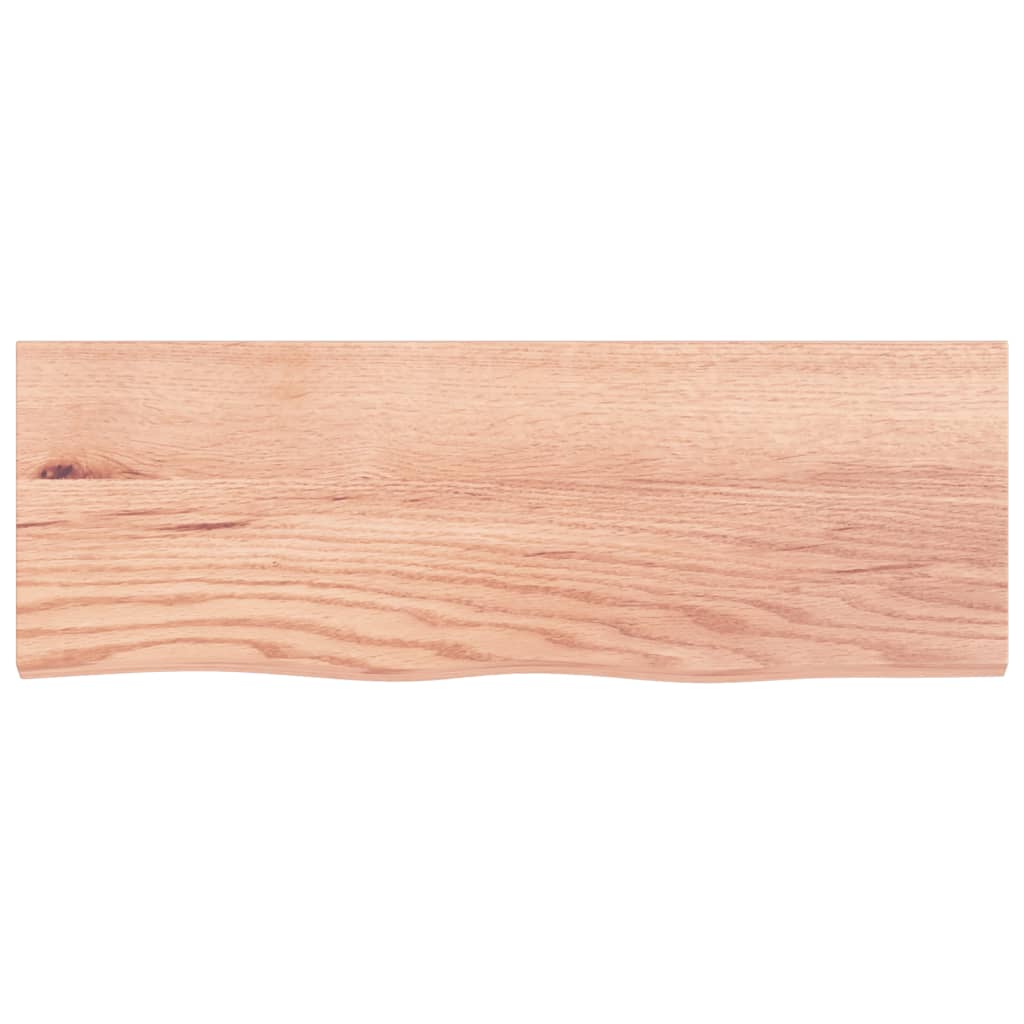 Wall Shelf Light Brown 80x30x2 cm Treated Solid Wood Oak