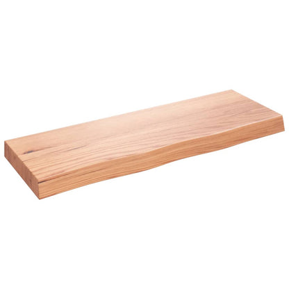 Wall Shelf Light Brown 80x30x(2-6) cm Treated Solid Wood Oak