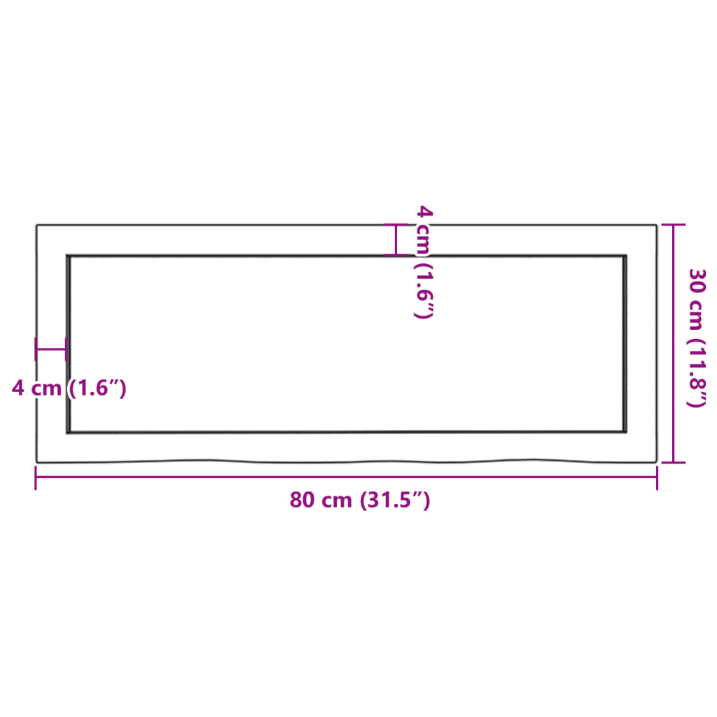 Wall Shelf Light Brown 80x30x(2-6) cm Treated Solid Wood Oak