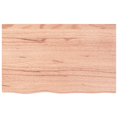 Wall Shelf Light Brown 80x50x2 cm Treated Solid Wood Oak