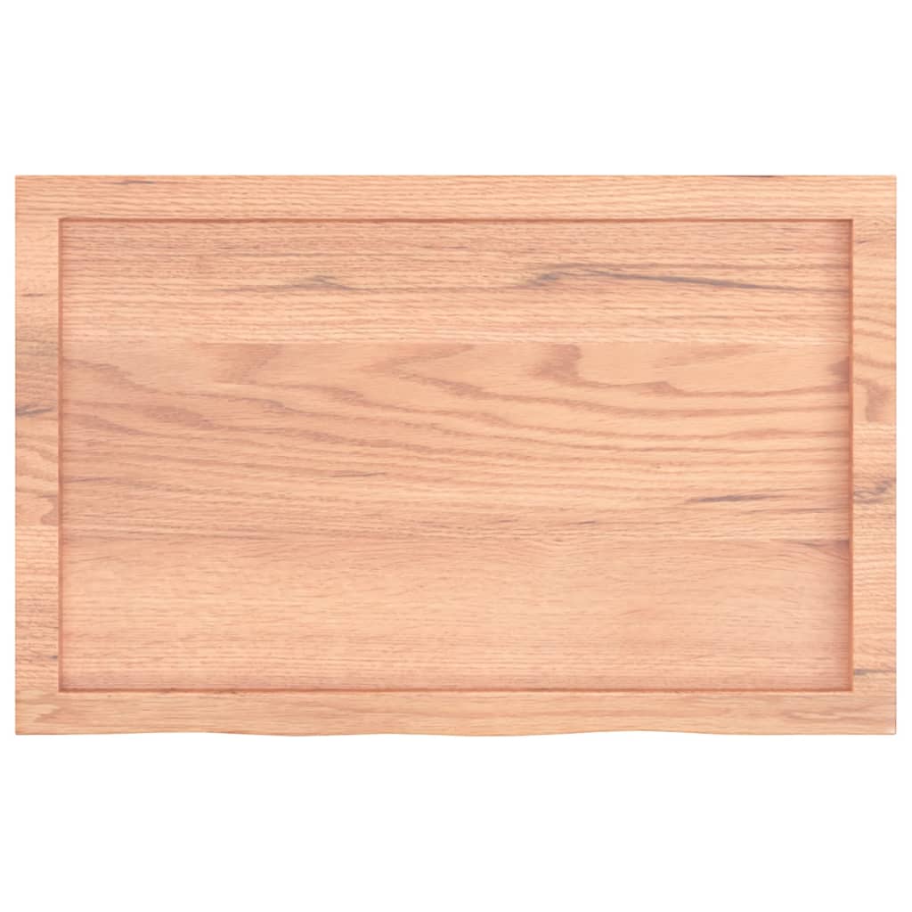 Wall Shelf Light Brown 80x50x(2-4) cm Treated Solid Wood Oak