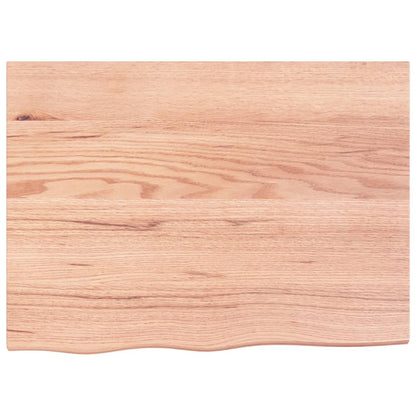 Wall Shelf Light Brown 31.5"x23.6"x(0.8"-1.6") Treated Solid Wood Oak