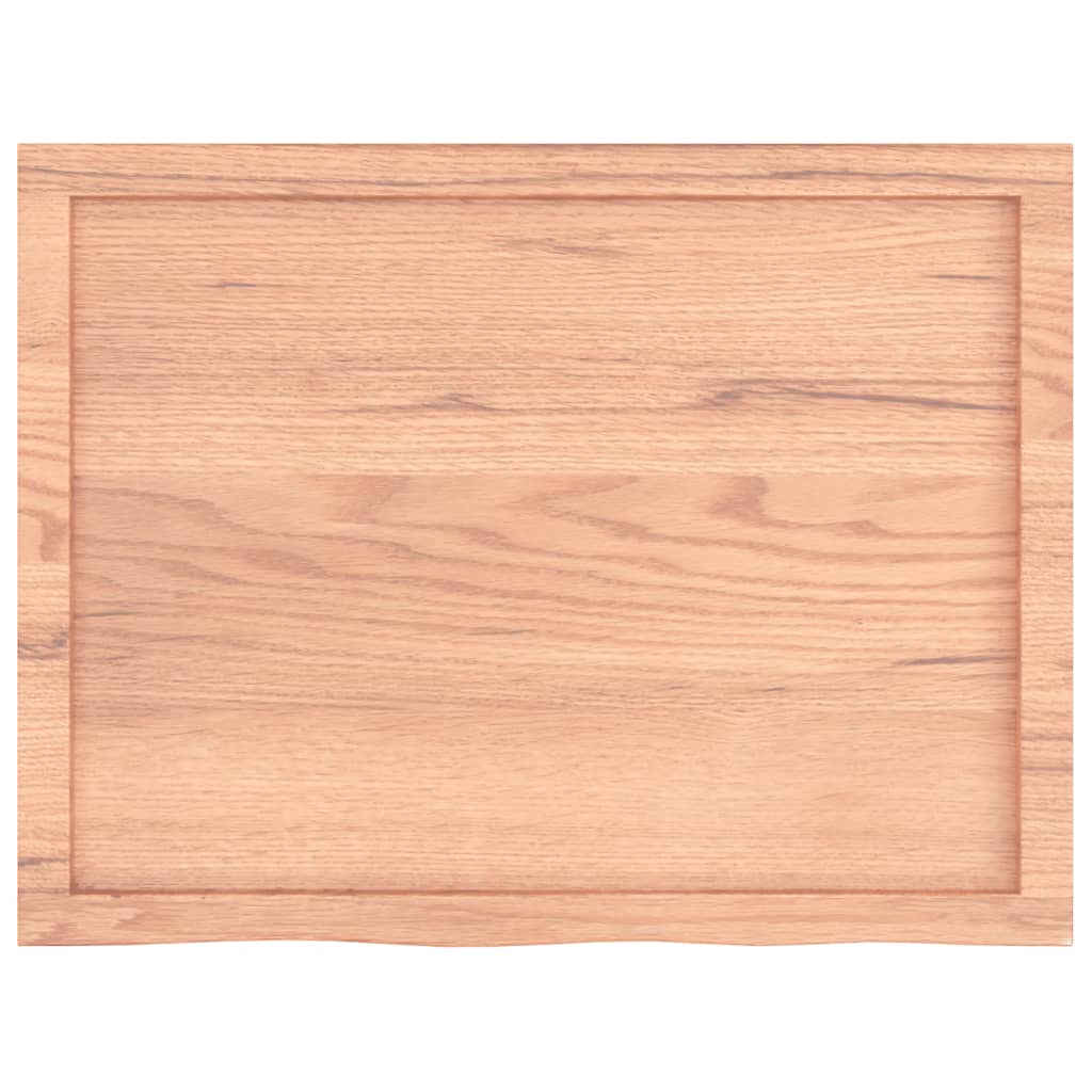 Wall Shelf Light Brown 31.5"x23.6"x(0.8"-1.6") Treated Solid Wood Oak