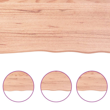 Wall Shelf Light Brown 31.5"x23.6"x(0.8"-1.6") Treated Solid Wood Oak