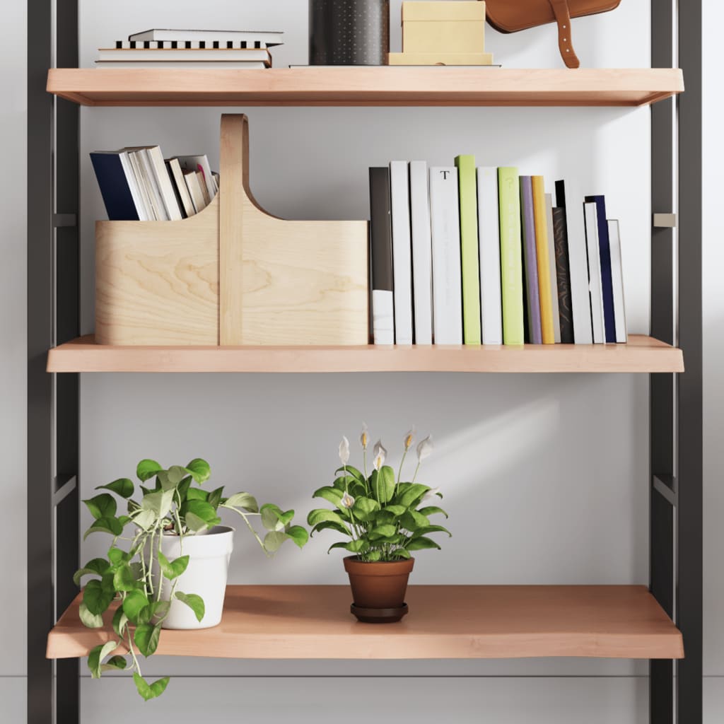 Wall Shelf Light Brown 31.5"x23.6"x(0.8"-1.6") Treated Solid Wood Oak