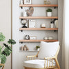 Wall Shelf Light Brown 100x10x6 cm Treated Solid Wood Oak