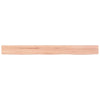 Wall Shelf Light Brown 100x10x6 cm Treated Solid Wood Oak