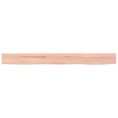 Wall Shelf Light Brown 100x10x6 cm Treated Solid Wood Oak