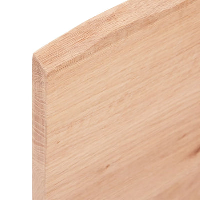 Wall Shelf Light Brown 100x20x2 cm Treated Solid Wood Oak