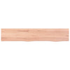 Wall Shelf Light Brown 100x20x4 cm Treated Solid Wood Oak