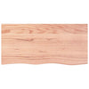 Wall Shelf Light Brown 100x50x(2-4) cm Treated Solid Wood Oak