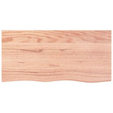 Wall Shelf Light Brown 100x50x(2-6) cm Treated Solid Wood Oak