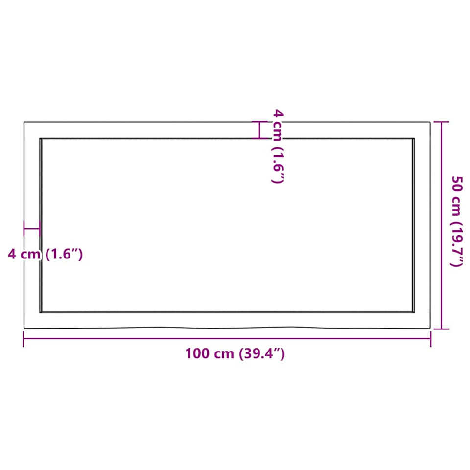 Wall Shelf Light Brown 100x50x(2-6) cm Treated Solid Wood Oak