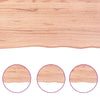 Wall Shelf Light Brown 120x50x(2-4) cm Treated Solid Wood Oak