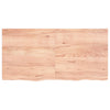 Wall Shelf Light Brown 120x60x(2-4) cm Treated Solid Wood Oak