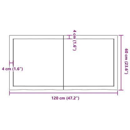 Wall Shelf Light Brown 120x60x(2-6) cm Treated Solid Wood Oak