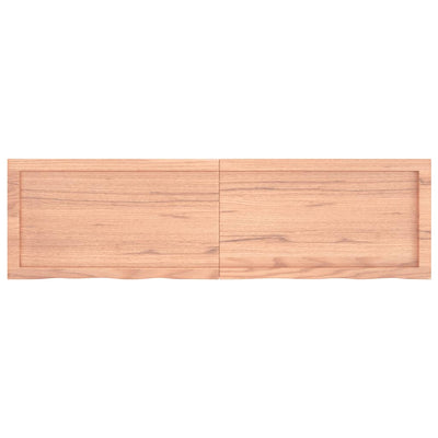 Wall Shelf Light Brown 140x40x(2-6) cm Treated Solid Wood Oak