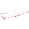 Wall Shelf Light Brown 140x40x(2-6) cm Treated Solid Wood Oak