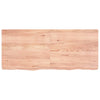 Wall Shelf Light Brown 140x60x(2-6) cm Treated Solid Wood Oak