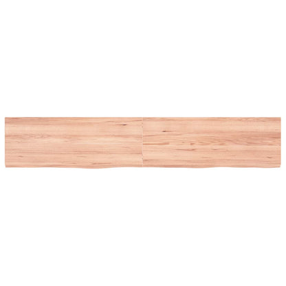 Wall Shelf Light Brown 160x30x(2-4) cm Treated Solid Wood Oak