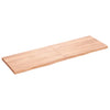 Wall Shelf Light Brown 160x50x(2-4) cm Treated Solid Wood Oak