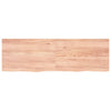Wall Shelf Light Brown 160x50x(2-4) cm Treated Solid Wood Oak
