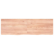 Wall Shelf Light Brown 160x50x(2-4) cm Treated Solid Wood Oak
