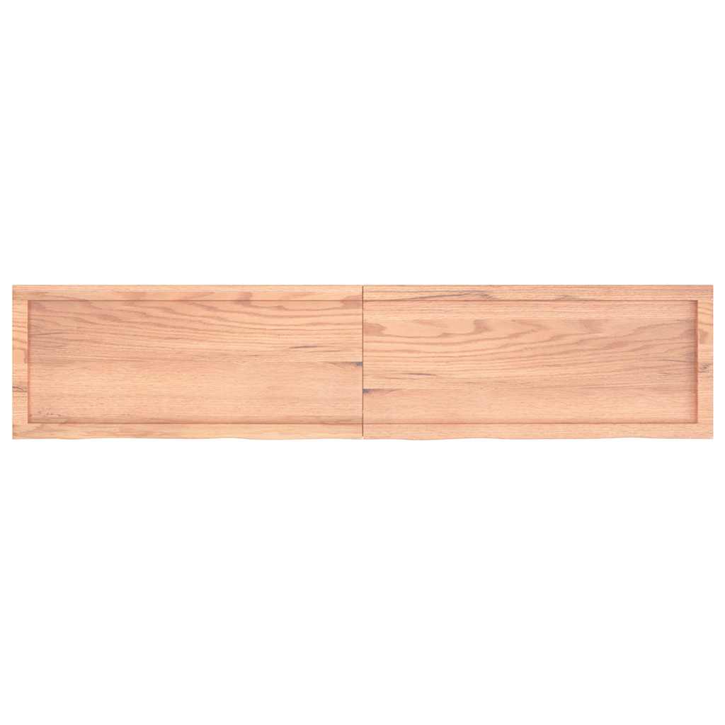 Wall Shelf Light Brown 70.9"x15.7"x(0.8"-1.6") Treated Solid Wood Oak