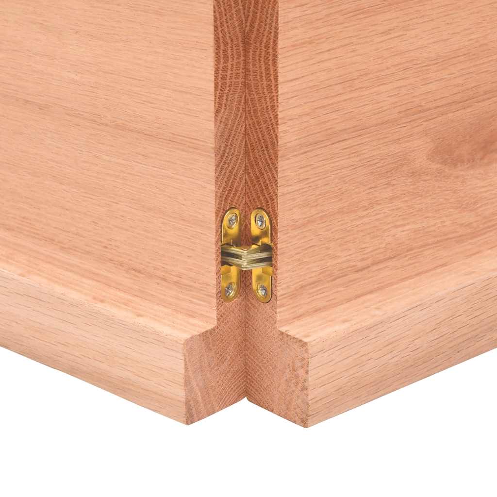Wall Shelf Light Brown 70.9"x15.7"x(0.8"-1.6") Treated Solid Wood Oak