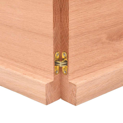 Wall Shelf Light Brown 70.9"x15.7"x(0.8"-1.6") Treated Solid Wood Oak