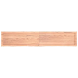 Wall Shelf Light Brown 200x40x(2-6) cm Treated Solid Wood Oak