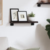 Wall Shelf Dark Brown 40x10x2 cm Treated Solid Wood Oak