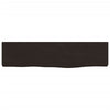 Wall Shelf Dark Brown 40x10x2 cm Treated Solid Wood Oak