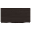 Wall Shelf Dark Brown 40x20x2 cm Treated Solid Wood Oak