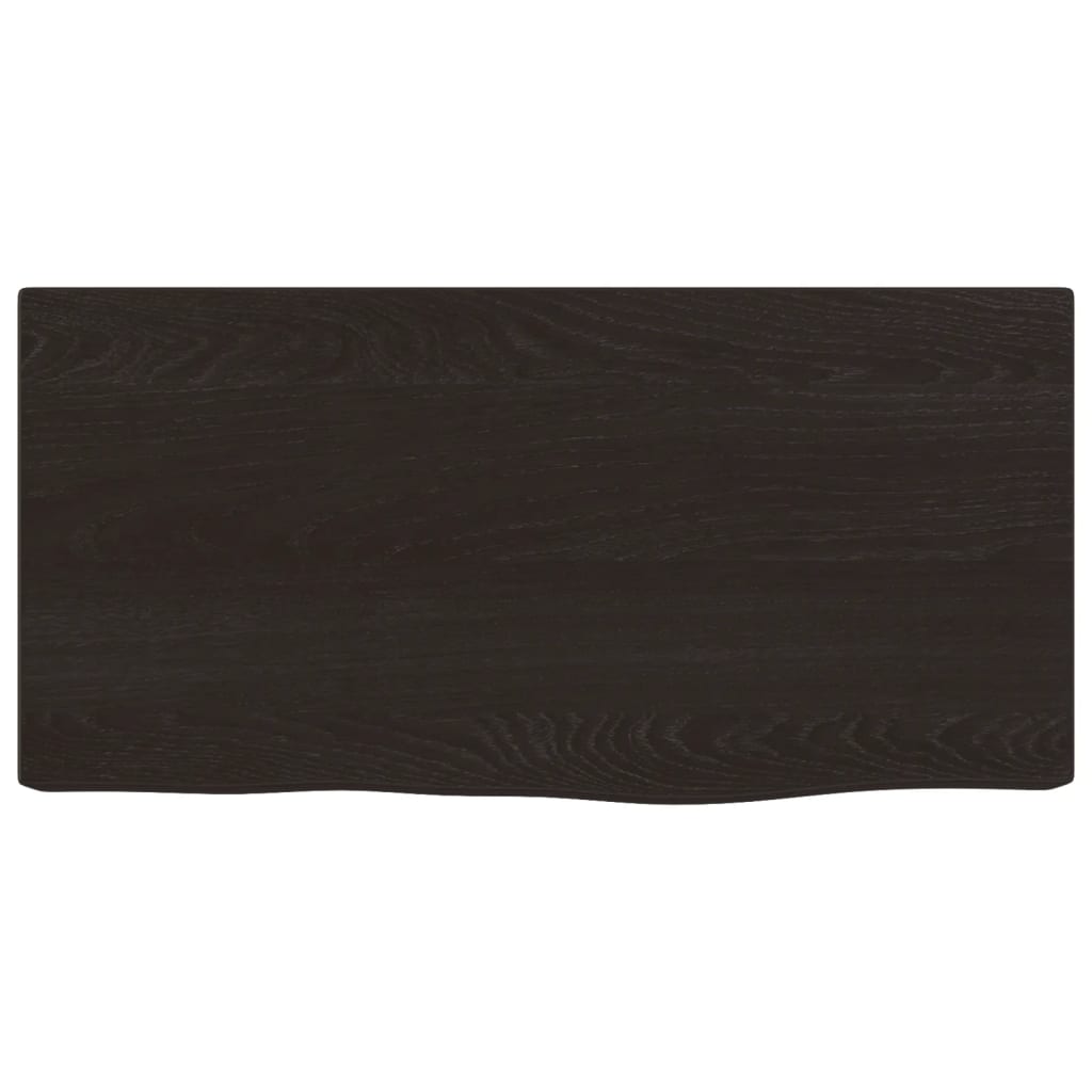 Wall Shelf Dark Brown 40x20x6 cm Treated Solid Wood Oak