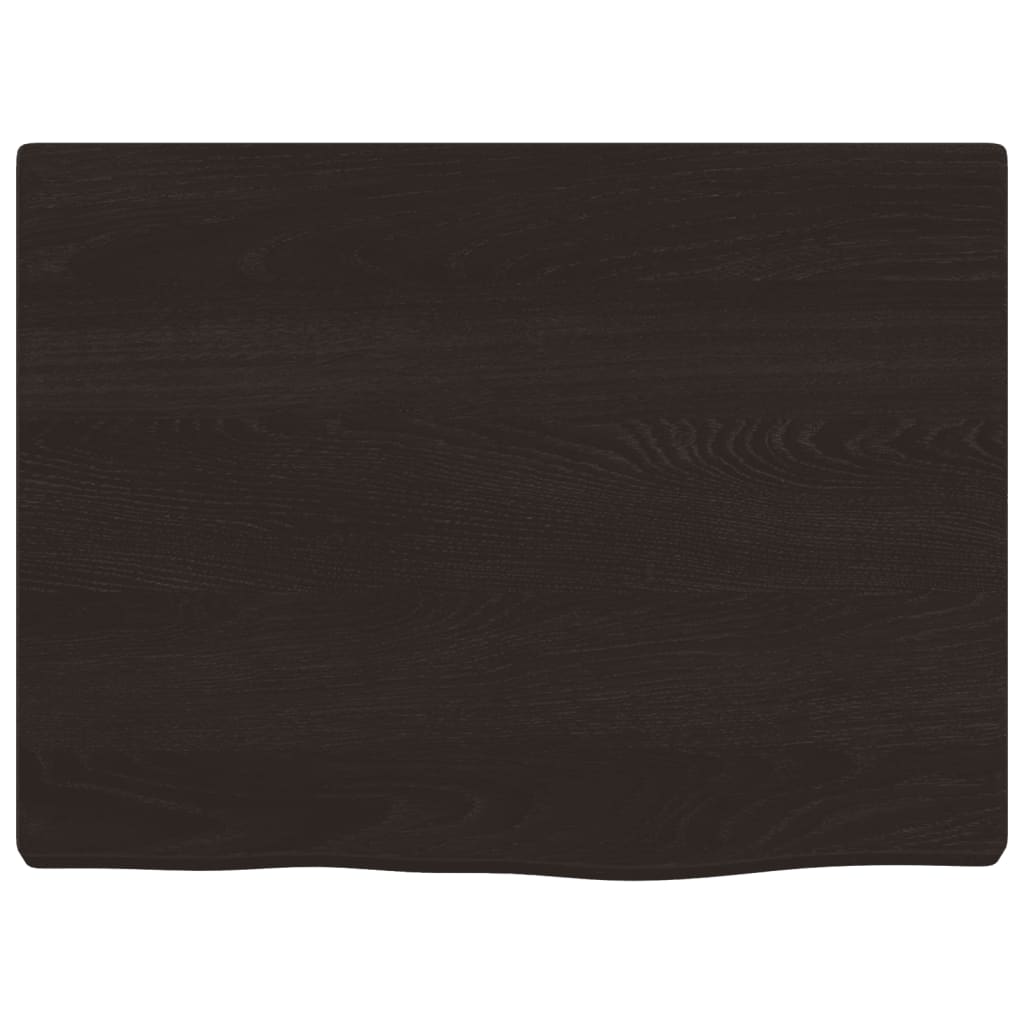 Wall Shelf Dark Brown 40x30x2 cm Treated Solid Wood Oak