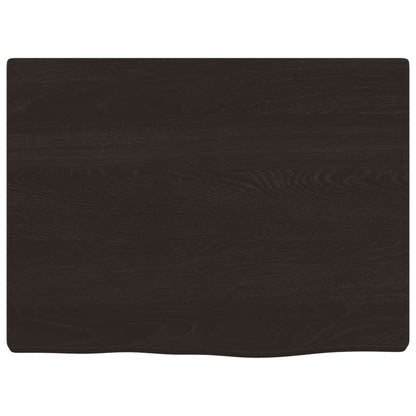 Wall Shelf Dark Brown 40x30x2 cm Treated Solid Wood Oak