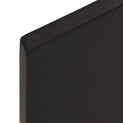Wall Shelf Dark Brown 40x30x2 cm Treated Solid Wood Oak