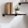 Wall Shelf Dark Brown 40x40x2 cm Treated Solid Wood Oak