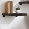 Wall Shelf Dark Brown 40x40x(2-6) cm Treated Solid Wood Oak