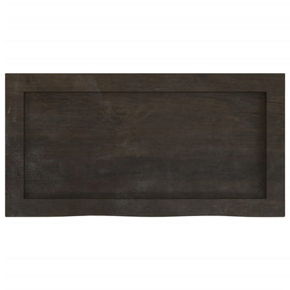 Wall Shelf Dark Brown 60x30x(2-4) cm Treated Solid Wood Oak