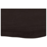 Wall Shelf Dark Brown 60x40x2 cm Treated Solid Wood Oak