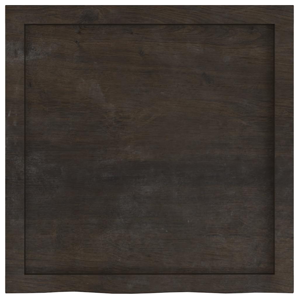 Wall Shelf Dark Brown 60x60x(2-6) cm Treated Solid Wood Oak