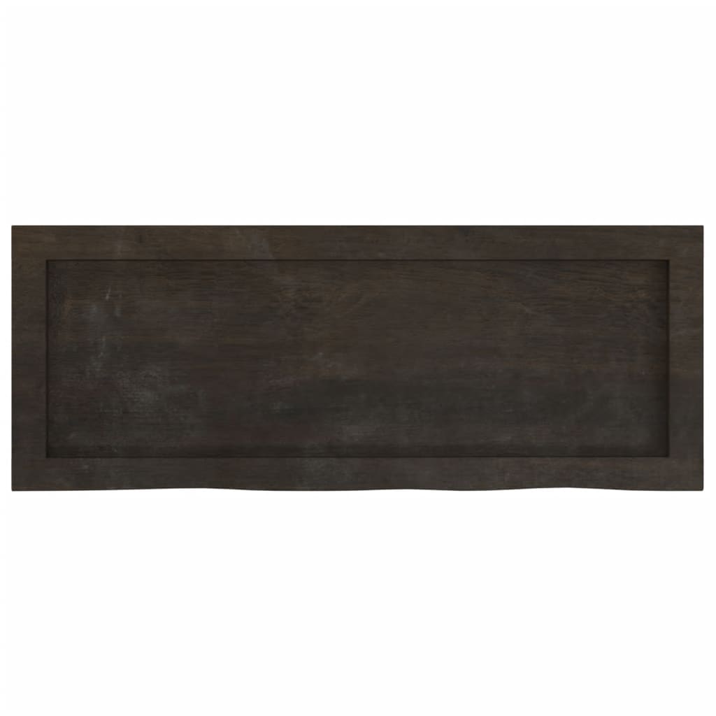 Wall Shelf Dark Brown 80x30x(2-4) cm Treated Solid Wood Oak