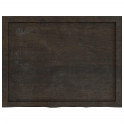 Wall Shelf Dark Brown 80x60x(2-6) cm Treated Solid Wood Oak