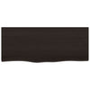 Wall Shelf Dark Brown 100x40x2 cm Treated Solid Wood Oak