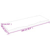 Wall Shelf Dark Brown 100x40x2 cm Treated Solid Wood Oak