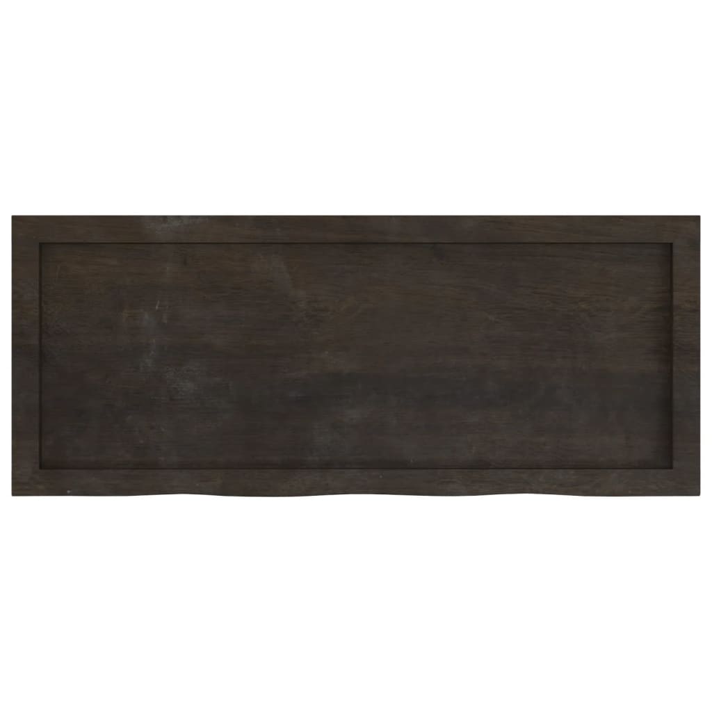 Wall Shelf Dark Brown 100x40x(2-4) cm Treated Solid Wood Oak