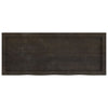 Wall Shelf Dark Brown 100x40x(2-6) cm Treated Solid Wood Oak