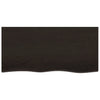 Wall Shelf Dark Brown 100x50x2 cm Treated Solid Wood Oak